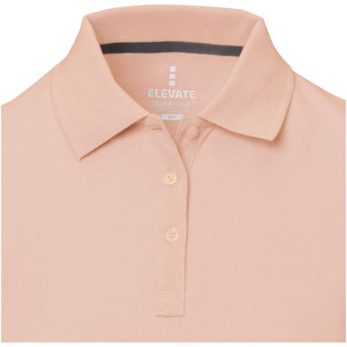 Calgary женская футболка-поло с коротким рукавом, цвет бледно-розовый  размер XS - 38081910- Фото №4