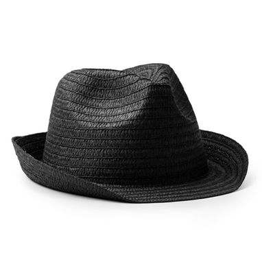Качественная шапка из синтетического волокна с комфортной внутренней лентой, цвет черный - SR7014S102- Фото №1