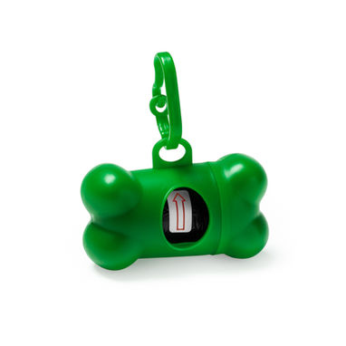 Диспенсер для пакетов с подходящим карабином, цвет зеленый - AN1018S1226- Фото №1