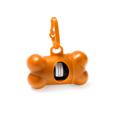 Диспенсер для пакетов с подходящим карабином, цвет оранжевый - AN1018S131- Фото №1