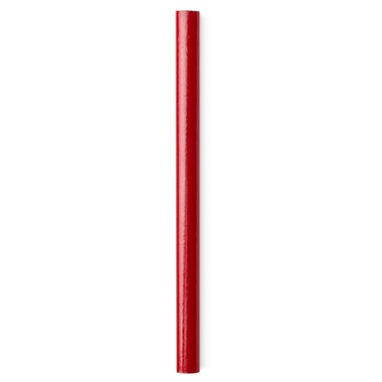 Столярный карандаш овальной формы для удобной разметки, цвет красный - LA8088S160- Фото №1