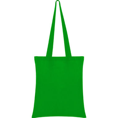 Сумка-тоут из хлопчатобумажной ткани, цвет зеленый - BO7602M15226- Фото №1