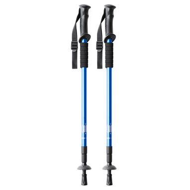Складные треккинговые палки из алюминия с амортизацией, цвет темно-синий - CP7095S105- Фото №1