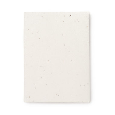Блокнот с обложкой из переработанной и биоразлагаемой бумаги, цвет бежевый - NB8085S129- Фото №1