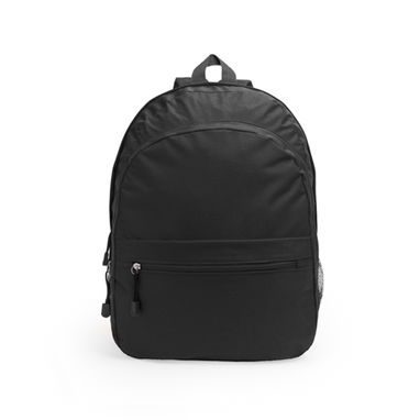 Рюкзак из полиэстера 600D с двумя основными отделениями и передним карманом, цвет черный - MO7174S102- Фото №1