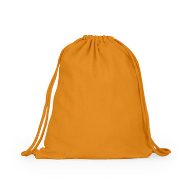 Рюкзак из 100% хлопка с кулиской и соответствующими шнурами, цвет оранжевый - MO7175S131- Фото №1