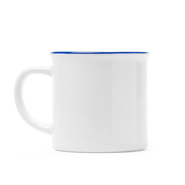 Керамічна чашка в стилі ретро, ​​спеціально для сублімації з вашим улюбленим дизайном, колір білий, темно-синій - TZ4002S10105- Фото №1