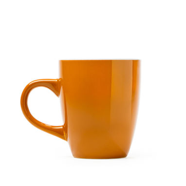 Керамическая кружка в цветной глазури, цвет оранжевый - TZ4009S131- Фото №1