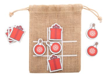 Різдвяні хрестики-нулики, прикраса та подарункова коробка Juxo, колір натуральний - AP716493-B- Фото №4