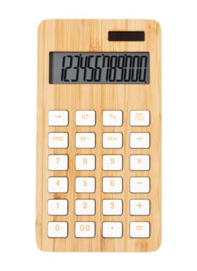Бамбуковий калькулятор Greta, колір натуральний - AP722313- Фото №3