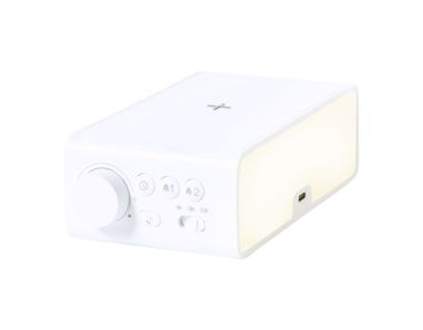 Беспроводное зарядное устройство с будильником Fabirt, цвет белый - AP722419- Фото №3