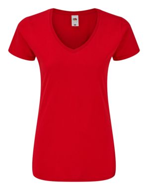 Женская футболка Iconic V-Neck Women, цвет красный  размер M - AP722443-05_M- Фото №1