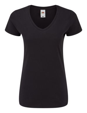 Женская футболка Iconic V-Neck Women, цвет черный  размер S - AP722443-10_S- Фото №1