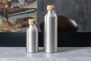 Спортивна пляшка Hetien, колір срібний - AP722495-21- Фото №5