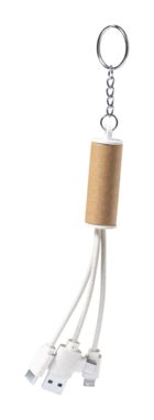 Брелок USB-кабель для зарядки Feildin, цвет натуральный - AP722528- Фото №1