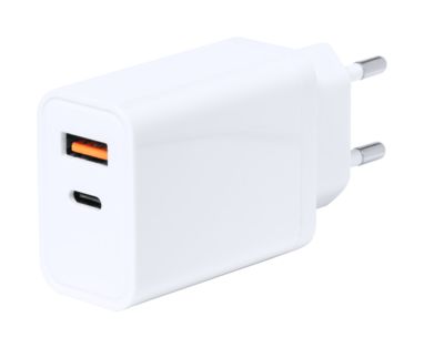 USB зарядний пристрій Golem, колір білий - AP722587-01- Фото №1