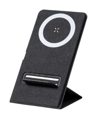 Тримач для мобільного телефону з бездротовою зарядкою Sterling, колір чорний - AP722600-10- Фото №1