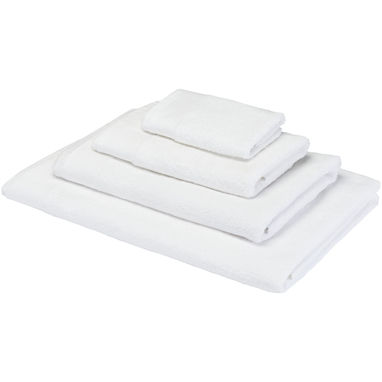 Хлопковое полотенце для ванной Chloe 30x50 см плотностью 550 г/м², цвет белый - 11700401- Фото №3