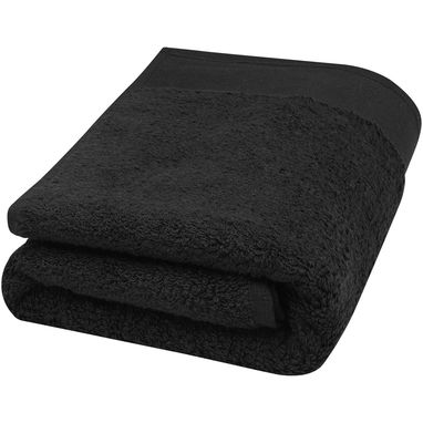 Полотенце для ванной Nora из хлопка плотностью 550 г/м² и размером 50x100 см, цвет сплошной черный - 11700590- Фото №1