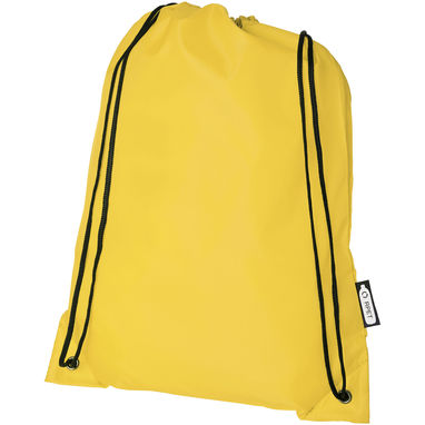Рюкзак со шнурком Oriole из переработанного ПЭТ, цвет желтый - 12046111- Фото №1