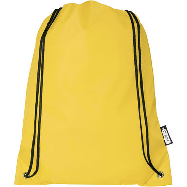 Рюкзак со шнурком Oriole из переработанного ПЭТ, цвет желтый - 12046111- Фото №2