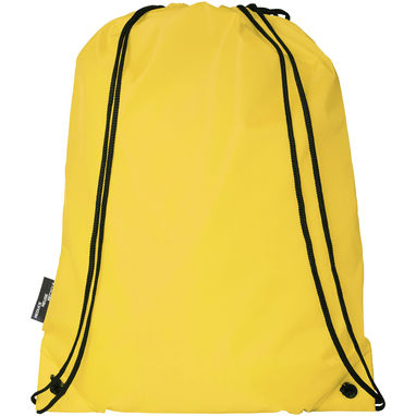 Рюкзак со шнурком Oriole из переработанного ПЭТ, цвет желтый - 12046111- Фото №3