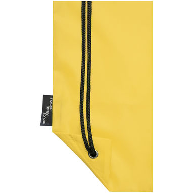Рюкзак со шнурком Oriole из переработанного ПЭТ, цвет желтый - 12046111- Фото №6