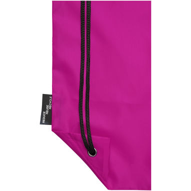Рюкзак со шнурком Oriole из переработанного ПЭТ, цвет фуксия - 12046141- Фото №6