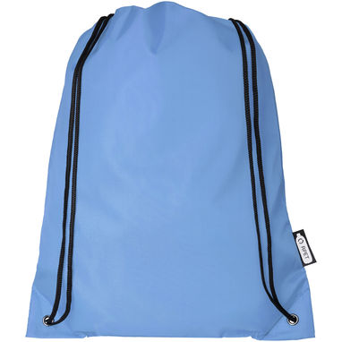 Рюкзак со шнурком Oriole из переработанного ПЭТ, цвет светло-синий - 12046150- Фото №2