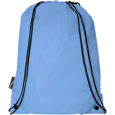 Рюкзак со шнурком Oriole из переработанного ПЭТ, цвет светло-синий - 12046150- Фото №3