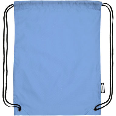 Рюкзак со шнурком Oriole из переработанного ПЭТ, цвет светло-синий - 12046150- Фото №4