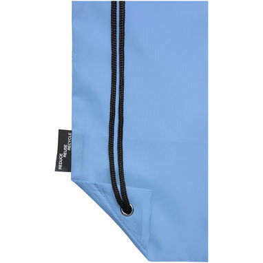 Рюкзак со шнурком Oriole из переработанного ПЭТ, цвет светло-синий - 12046150- Фото №6