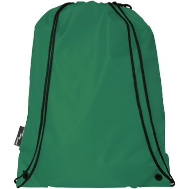 Рюкзак со шнурком Oriole из переработанного ПЭТ, цвет зеленый - 12046161- Фото №3