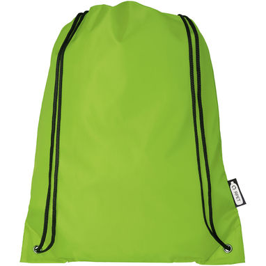 Рюкзак со шнурком Oriole из переработанного ПЭТ, цвет лайм - 12046163- Фото №2