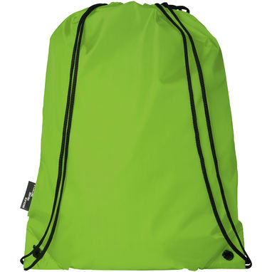 Рюкзак со шнурком Oriole из переработанного ПЭТ, цвет лайм - 12046163- Фото №3