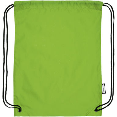 Рюкзак со шнурком Oriole из переработанного ПЭТ, цвет лайм - 12046163- Фото №4
