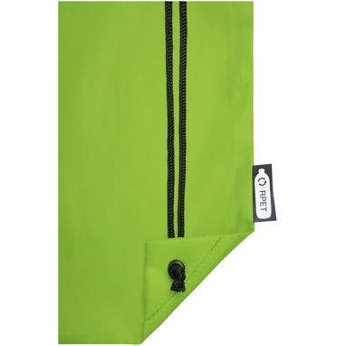 Рюкзак со шнурком Oriole из переработанного ПЭТ, цвет лайм - 12046163- Фото №5