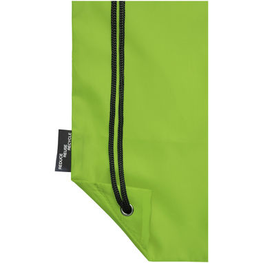 Рюкзак со шнурком Oriole из переработанного ПЭТ, цвет лайм - 12046163- Фото №6