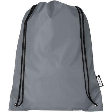 Рюкзак со шнурком Oriole из переработанного ПЭТ, цвет серый - 12046182- Фото №2