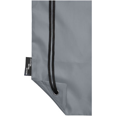 Рюкзак со шнурком Oriole из переработанного ПЭТ, цвет серый - 12046182- Фото №6