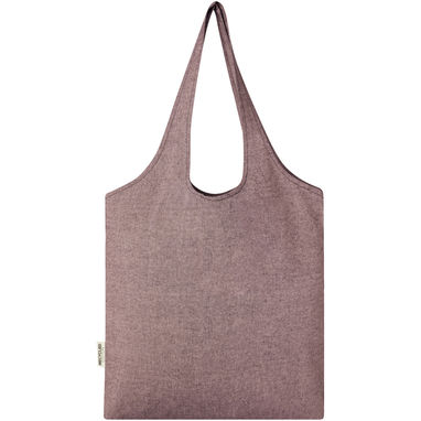 Модная эко-сумка Pheebs объемом 7 л из переработанного хлопка плотностью 150 г/м², цвет heather maroon - 12064120- Фото №3