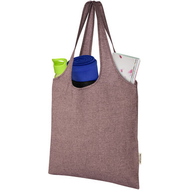 Модная эко-сумка Pheebs объемом 7 л из переработанного хлопка плотностью 150 г/м², цвет heather maroon - 12064120- Фото №4