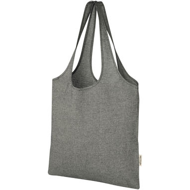Модная эко-сумка Pheebs объемом 7 л из переработанного хлопка плотностью 150 г/м², цвет heather black - 12064190- Фото №1