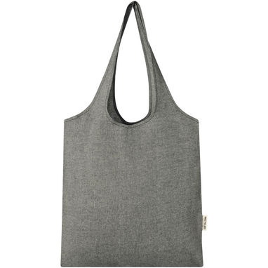Модная эко-сумка Pheebs объемом 7 л из переработанного хлопка плотностью 150 г/м², цвет heather black - 12064190- Фото №2