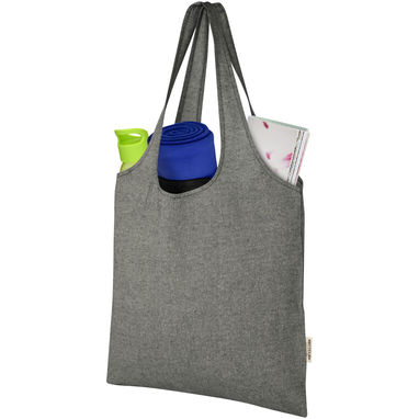 Модная эко-сумка Pheebs объемом 7 л из переработанного хлопка плотностью 150 г/м², цвет heather black - 12064190- Фото №4