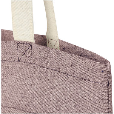 Эко-сумка Pheebs объемом 9 л из переработанного хлопка плотностью 150 г/м² с передним карманом, цвет heather maroon - 12064320- Фото №5