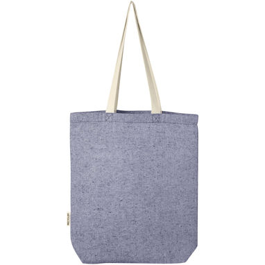 Эко-сумка Pheebs объемом 9 л из переработанного хлопка плотностью 150 г/м² с передним карманом, цвет синий яркий - 12064350- Фото №3