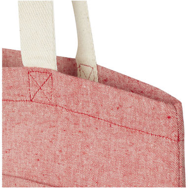 Эко-сумка Pheebs объемом 9 л из переработанного хлопка плотностью 150 г/м² с передним карманом, цвет красный яркий - 12064391- Фото №5