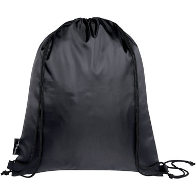 Складна сумка зі шнурком Ash із перероблених матеріалів, що відповідають стандарту GRS, об'ємом 7 л, колір сірий яскравий, суцільний чорний - 12064680- Фото №3