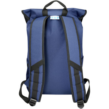 Рюкзак для 15-дюймового ноутбука Repreve® Ocean об'ємом 16 л із переробленого пластику, що відповідає стандарту GRS, колір темно-синій - 12064955- Фото №3
